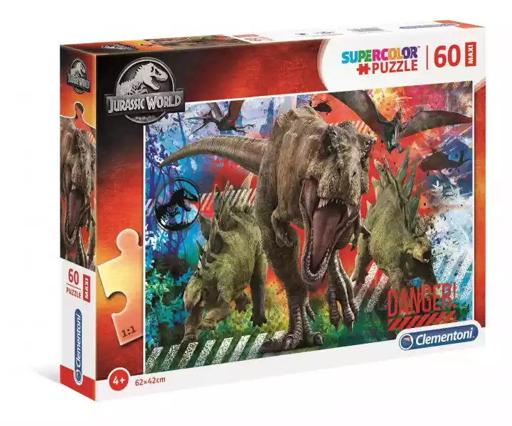 Puzzle 60 Maxi Super Kolor Dinozaury 26456 -