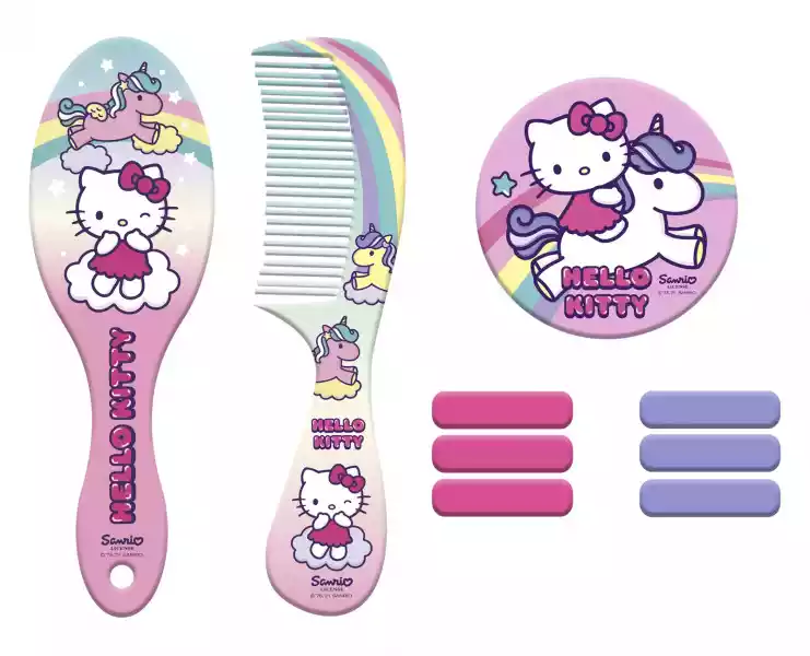 Zestaw Akcesoriów Do Włosów W Kosmetyczce Hello Kitty 10 Element