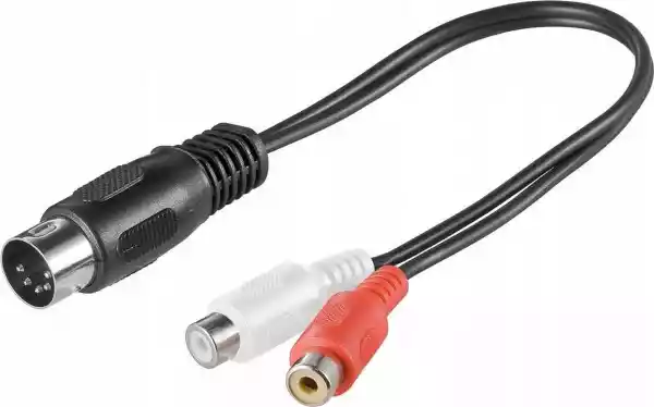 Kabel Adapter Audio Wtyk Din 180°/2X Cinch 0,2M