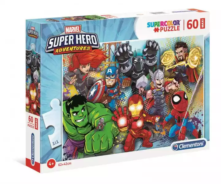 Puzzle 60 Maxi Super Kolor Superhero 26454 -