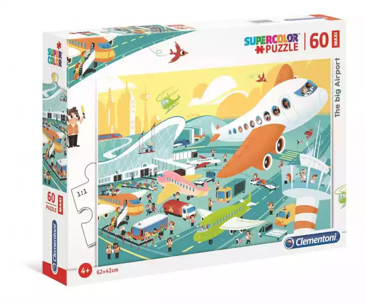 Puzzle 60 Maxi Super Kolor Lotnisko 26447 -