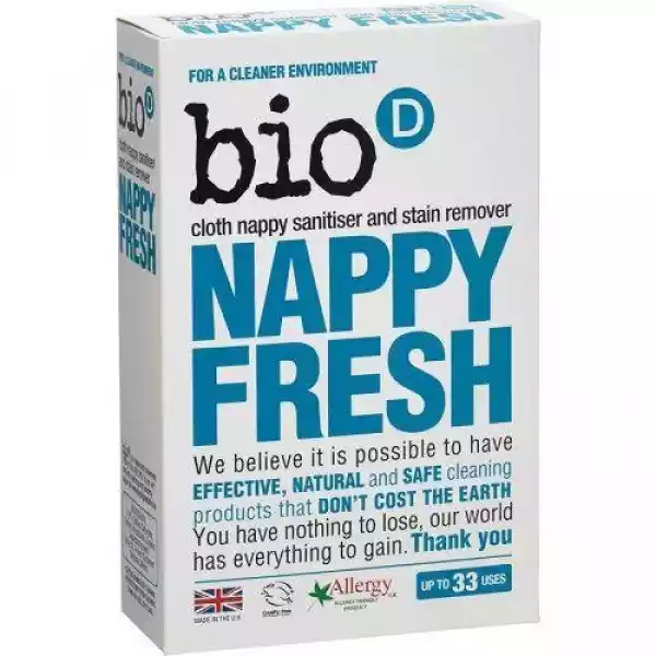 Bio-D − Nappy Fresh, Dodatek Do Prania Pieluch − 500 G