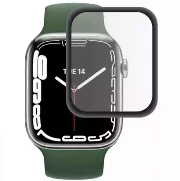 Szkło Hybrydowe Hofi Hybrid Pro+ Apple Watch 7 45Mm, Czarna Ramk