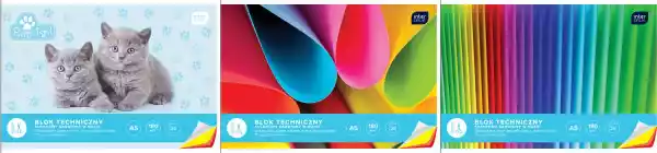 Blok Techniczny Kolorowy Barwiony W Masie A3 20 Kartek Interdruk