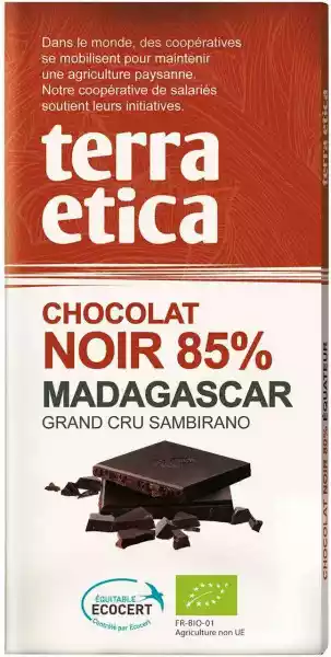 Czekolada Gorzka 85 % Madagaskar Fair Trade Bio 100 G - Terra Et