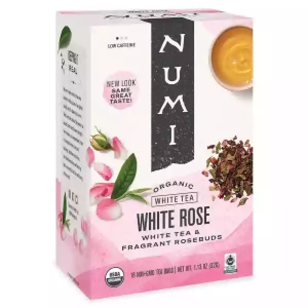 Herbata Bio White Rose Biała Róża 18 Torebek Numi Tea Organic