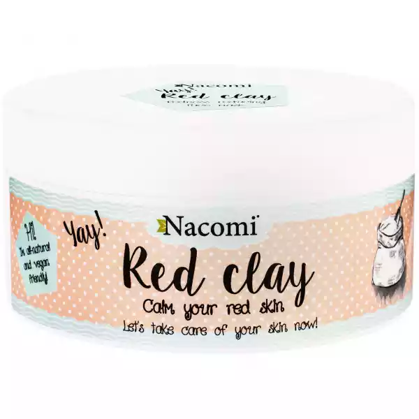 Nacomi Red Clay – Czerwona Glinka Do Twarzy Do Cery Naczynkowej,