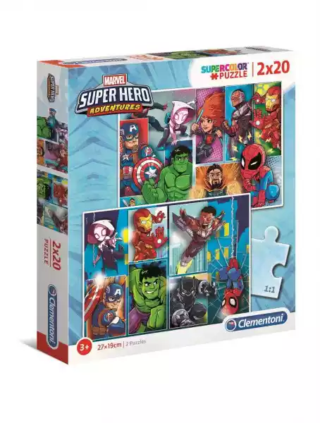 Puzzle 2W1 Super Kolor Superhero 24768 -
