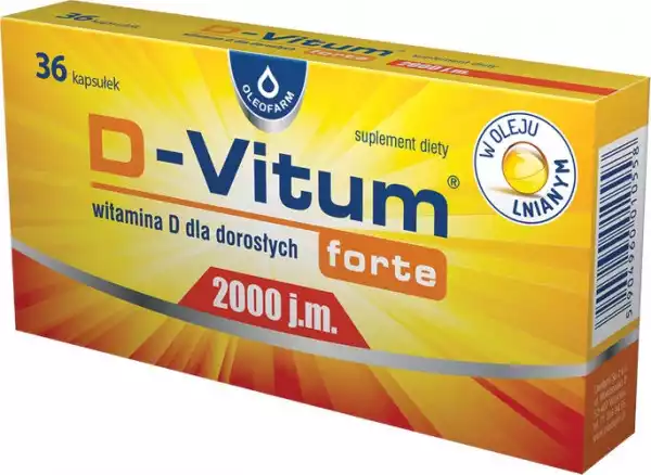 D-Vitum Forte 2000 J.m Witamina D Dla Dorosłych X 36 Kapsułek