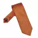Elegancki Pomarańczowy Krawat Van Thorn W Kropki