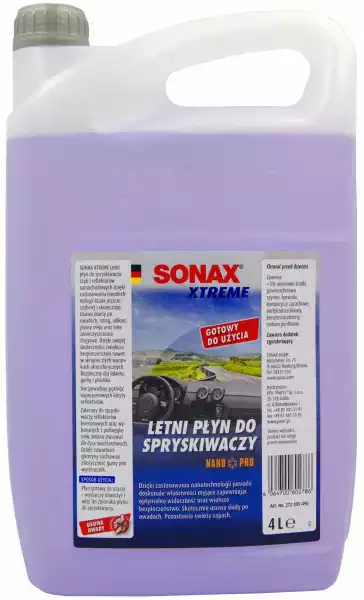 Sonax Xtreme Nano Pro - Letni Płyn Do Spryskiwaczy 4L 