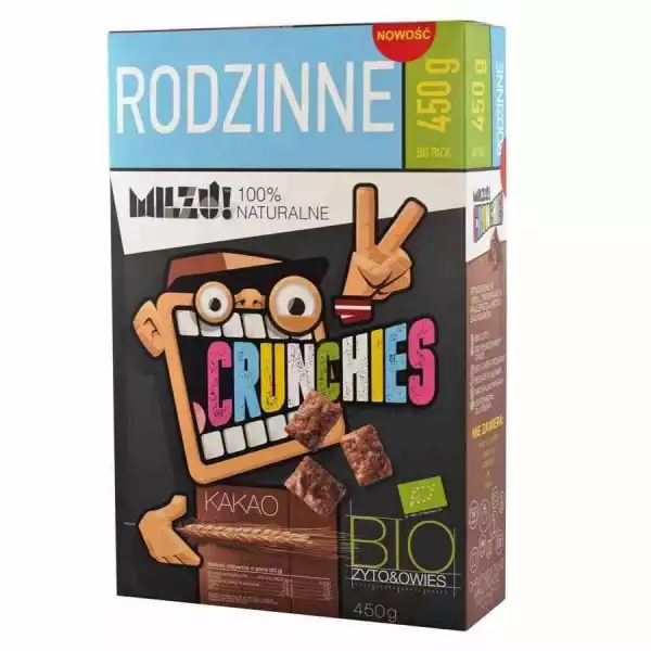 Milzu! − Płatki Crunchies Z Kakao Bio − 450 G