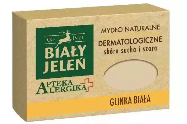 Apteka Alergika Mydło Naturalne Dermatologiczne Do Skóry Suchej I Szarej Glinka Biała 125G