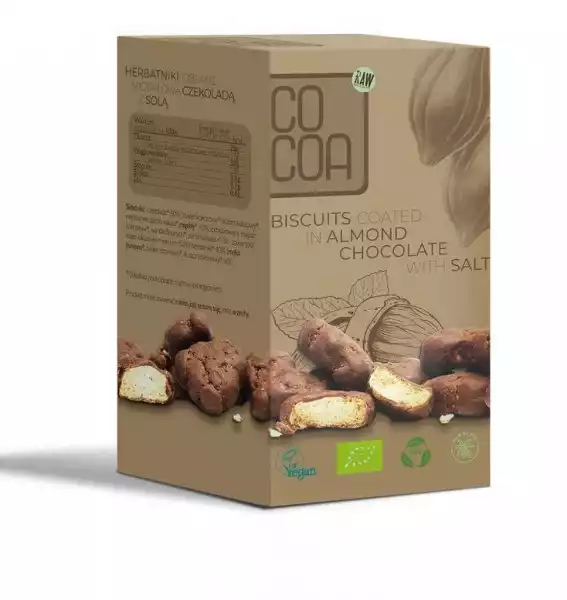 Herbatniki Mini W Czekoladzie Migdałowej Z Solą Bio 80 G - Cocoa