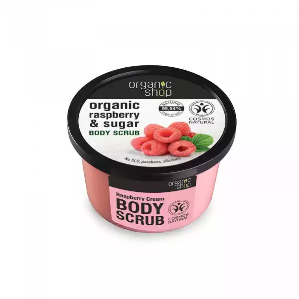 Organic Raspberry & Sugar Body Scrub Peeling Do Ciała O Zapachu Maliny 250Ml