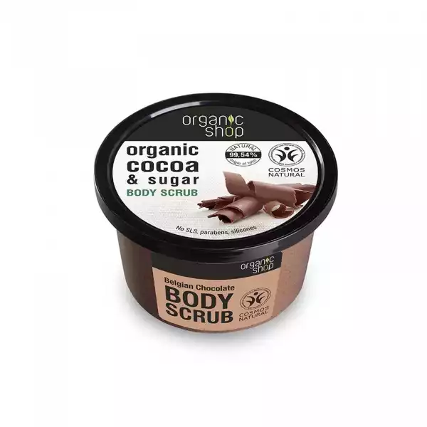 Organic Cocoa & Sugar Body Scrub Peeling Do Ciała O Zapachu Belgijskiej Czekolady 250Ml