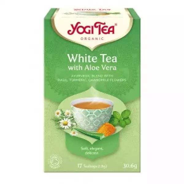 Herbata White Tea Herbata Biała Z Aloesem Bio 17 Torebek Yogi Tea