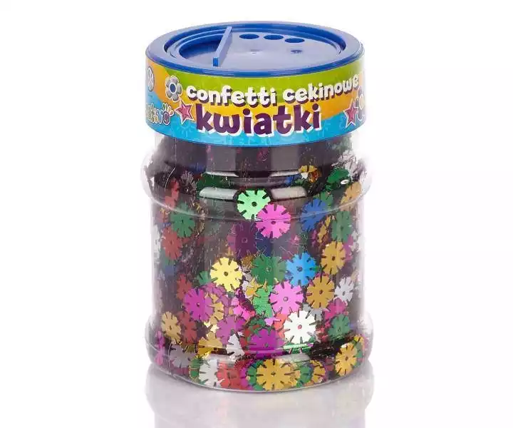 Confetti Cekinowe Kwiatki - Mix Kolorów 100G  -