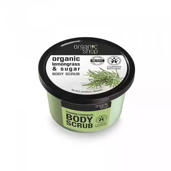 Organic Lemongrass & Sugar Body Scrub Peeling Do Ciała O Zapachu Trawy Cytrynowej 250Ml