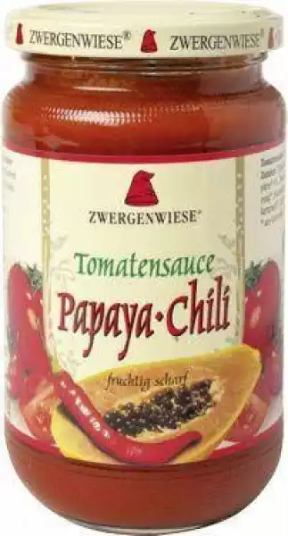 Zwergenwiese − Sos Pomidorowy Papaya-Chilli Pikantny Bezglutenowy Bio − 350 G