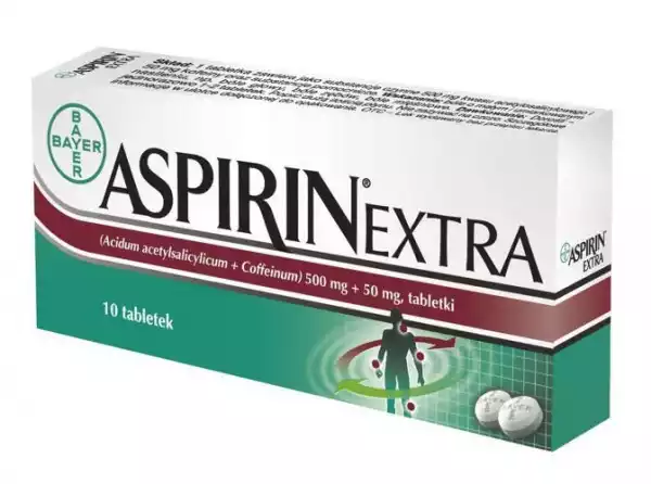 Aspirin Extra 500Mg + 50Mg X 10 Tabletek