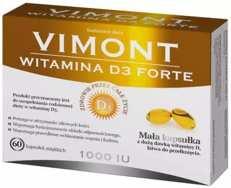 Vimont Witamina D3 Forte 1000J.m X 60 Kapsułek