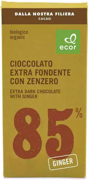 Czekolada Gorzka Min. 85% Kakao Z Imbirem Bio 80 G