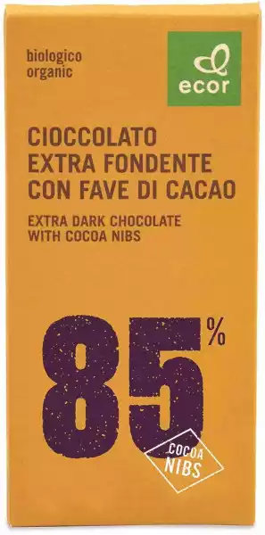Czekolada Gorzka Min. 85% Kakao Z Kruszonym Ziarnem Kakao Bio 80 G
