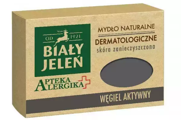 Apteka Alergika Mydło Naturalne Dermatologiczne Do Skóry Zanieczyszczonej Węgiel Aktywny 125G