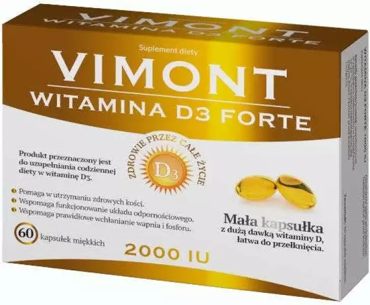 Vimont Witamina D3 Forte 2000J.m X 60 Kapsułek
