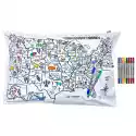 Poszewka Na Poduszkę Do Malowania, Mapa Usa, Eatsleepdoodle