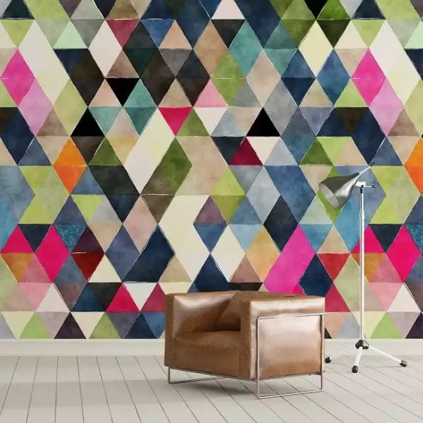 Triangle Art - Tapeta Na Ścianę , Rodzaj - Próbka Tapety 50X50Cm
