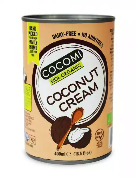 Zagęszczony Produkt Kokosowy Bez Gumy Guar Bez Dodatku Cukrów Bio 400 Ml (Puszka) - Cocomi