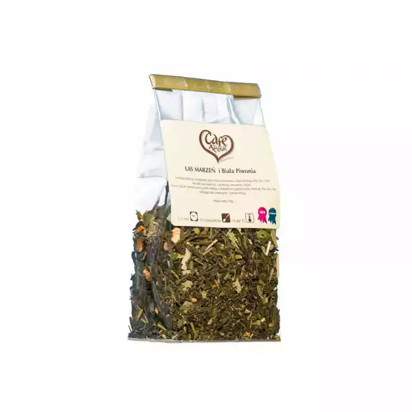 Herbata Liściasta Zielona Las Marzeń I Biała Piwonia 50 G