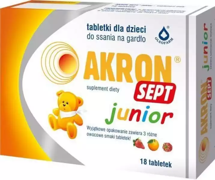 Akron Sept Junior X 18 Tabletek Do Ssania