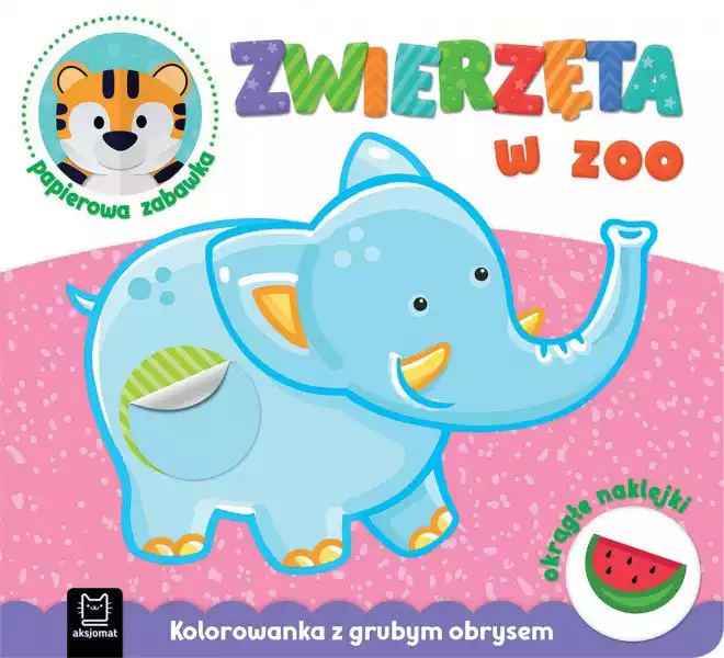 Zwierzęta W Zoo. Kolorowanka Z Grubym Obrysem, Okrągłe Naklejki, Papierowa Zabawka - Opracowanie