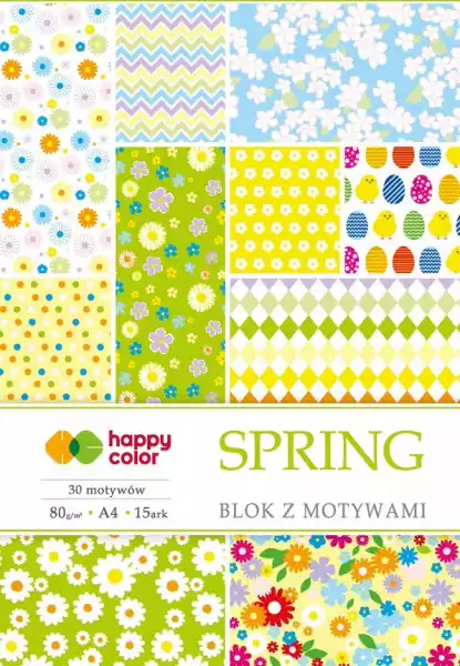 Blok Z Motywami A4 Spring Happy Color 15 Kartek Dla Kreatywnych
