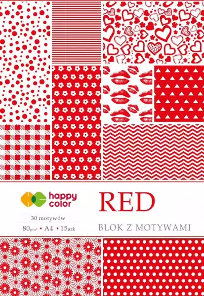 Blok Z Motywami A4 Red Happy Color 15 Kartek Dla Kreatywnych
