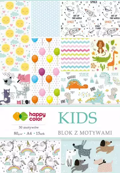 Blok Z Motywami A4 Kids Happy Color 15 Kartek Dla Kreatywnych