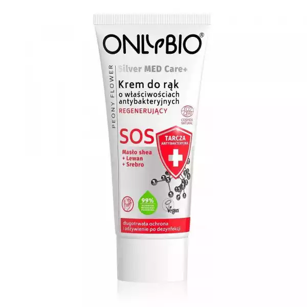 Onlybio − Regenerujący Krem Do Rąk O Właściwościach Antybakteryjnych Silver Med Care+ Sos - 50 M