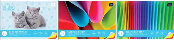 Blok Techniczny Kolorowy Barwiony W Masie A4 20 Kartek Interdruk