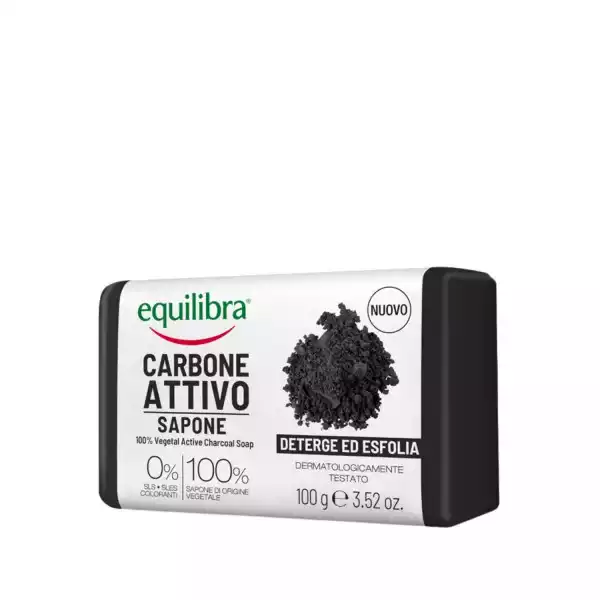 Equilibra - Oczyszczające Mydło Z Aktywnym Węglem  - 100 G