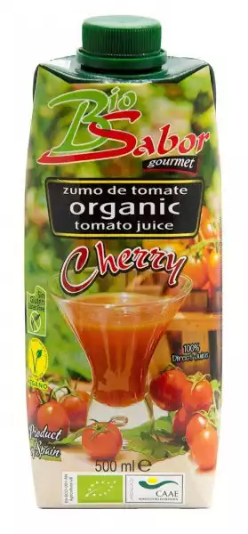 Sok Z Pomidorów Cherry Bezglutenowy Bio 500 Ml - Biosabor