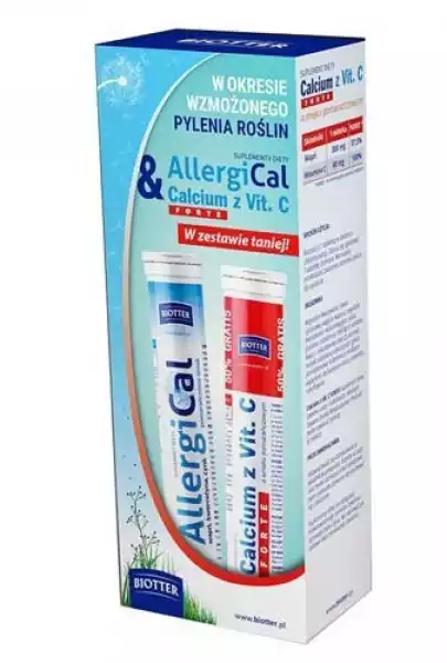 Allergical + Calcium Forte X 20 Tabletek Musujących + 20 Tabletek Musujących