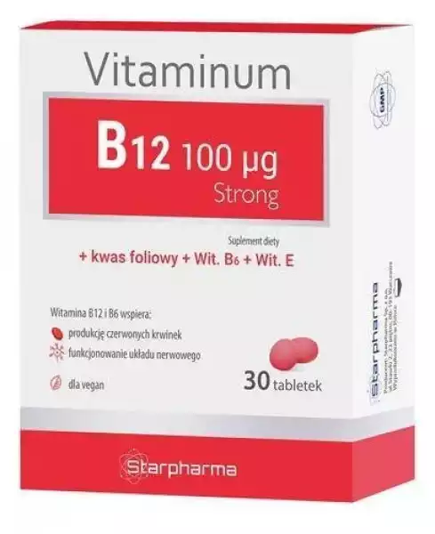 Starpharma Vitaminum B12 100 Μg Strong 30 Kapsułek