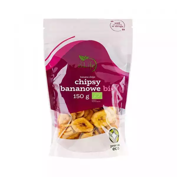 Chipsy Bananowe Ekologiczne Bio 150 G