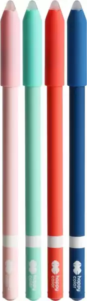 Długopis Ścieralny Z Gumką Happy Color Niebieski Trendy