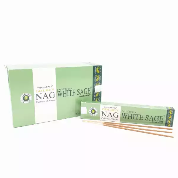 Kadzidełka Vijaysree Golden Nag White Sage (Biała Szałwia) - 15G
