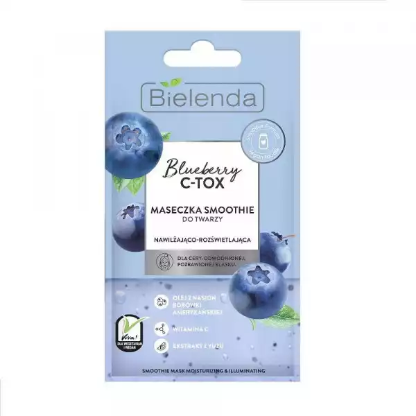 Blueberry C-Tox Maseczka Smoothie Do Twarzy Nawilżająco-Rozświetlająca 8G