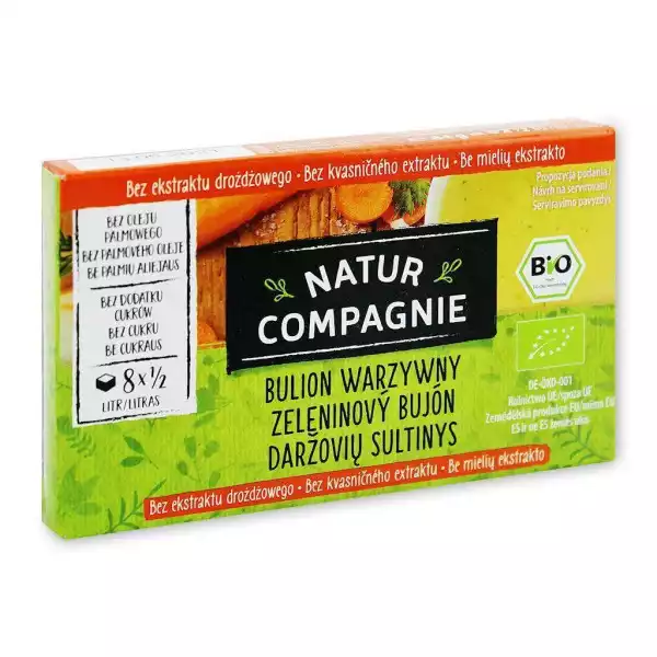 Bulion - Kostki Warzywne Bez Zawartości Drożdży Bio 84 G - Natur Compgnie